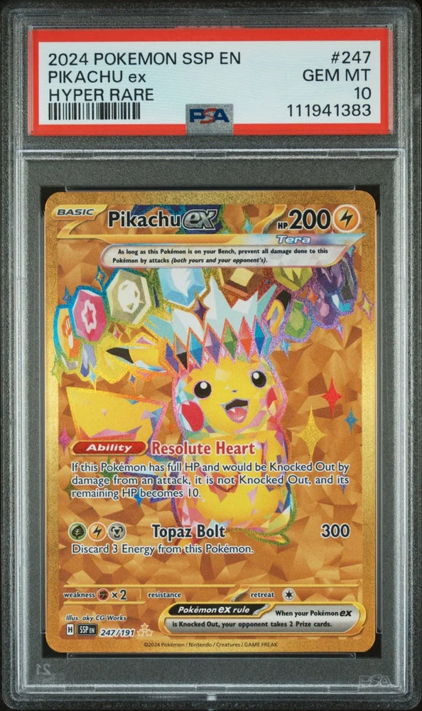 Pikachu Gold Hyper Rare ex #247 English (PSA10)