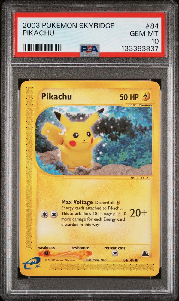 2003 Vintage Pikachu Sky Ridge #84 English (PSA10)